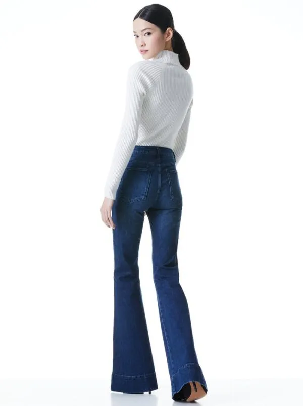 Pants Women Alice Olivia BEAUTIFUL HIGH RISE BELL Love Train