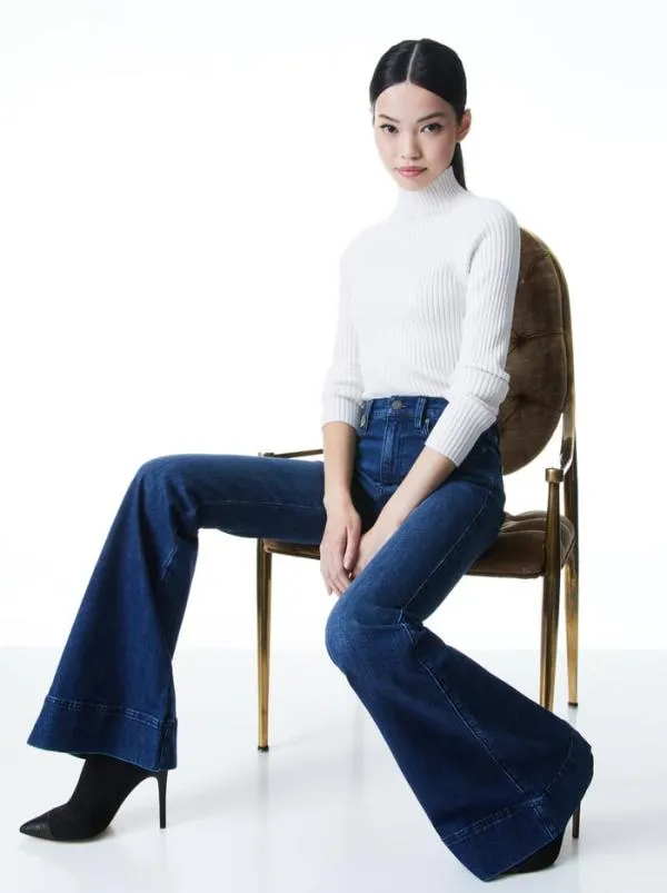 Pants Women Alice Olivia BEAUTIFUL HIGH RISE BELL Love Train