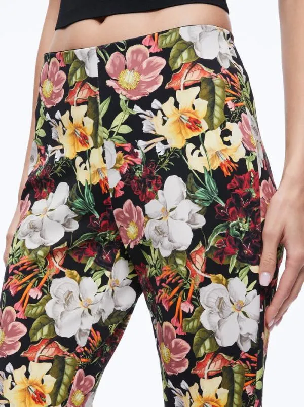Pants Women Alice Olivia BRYNLEE BOOTCUT PANT Juniper Floral Black