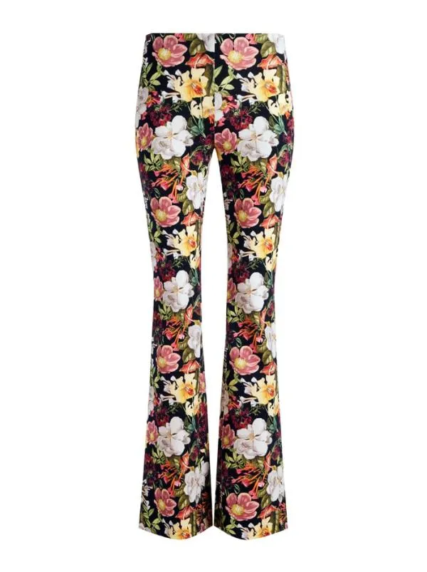 Pants Women Alice Olivia BRYNLEE BOOTCUT PANT Juniper Floral Black