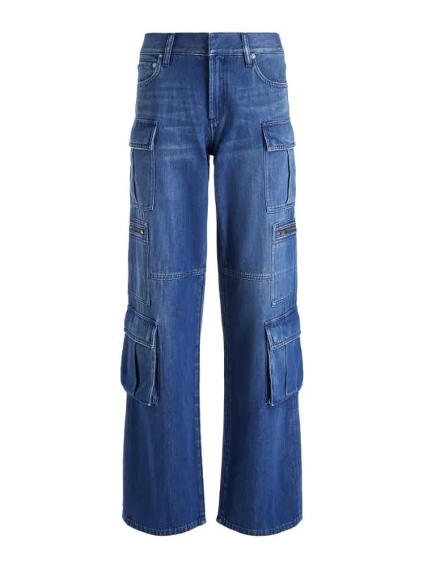 Pants Women Alice Olivia CAY BAGGY CARGO JEANS Love Train
