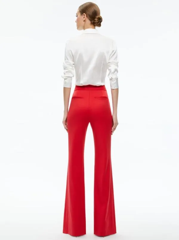 Pants Women Alice Olivia DEANNA HIGH RISE BOOTCUT PANT Perfect Ruby