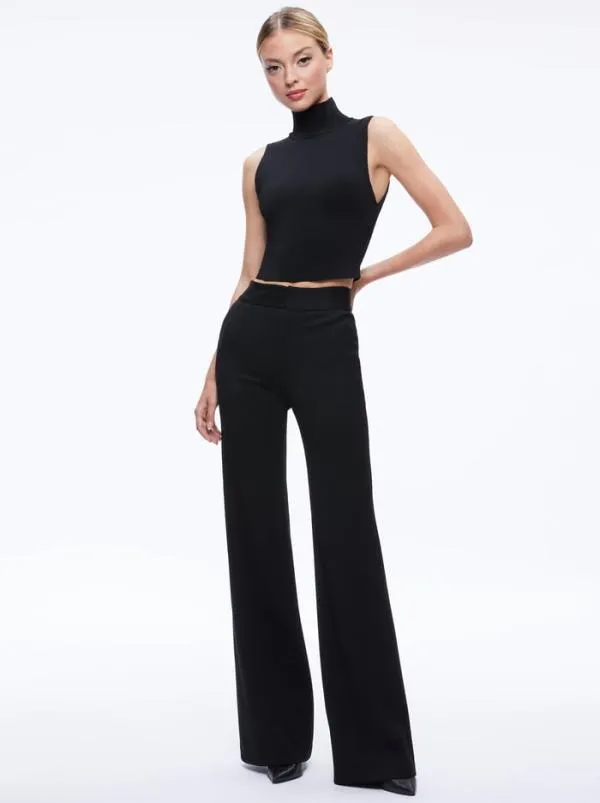Pants Women Alice Olivia DEANNA HIGH WAISTED BOOTCUT PANT Black