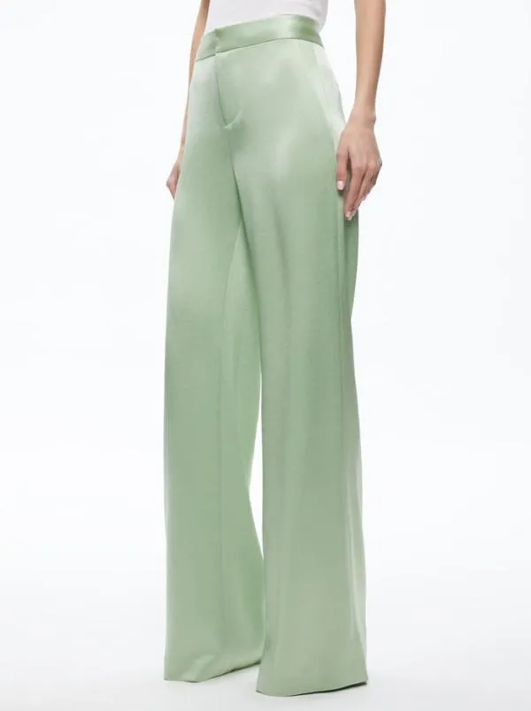 Pants Women Alice Olivia DEANNA HIGH WAISTED BOOTCUT PANT Green Tea
