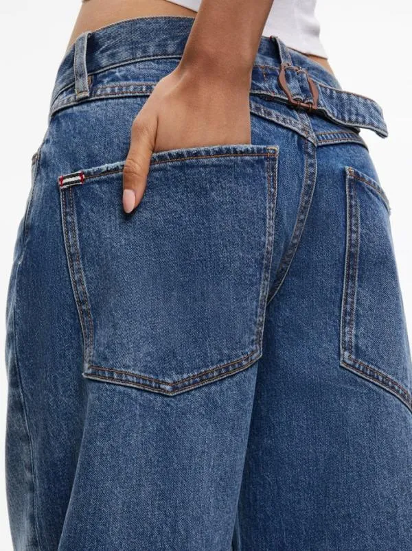 Pants Women Alice Olivia ERNIE LOW RISE BUCKLE BACK JEAN Avery Blue