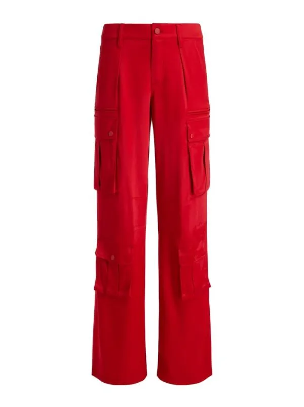 Pants Women Alice Olivia JOETTE LOW RISE CARGO PANT Perfect Ruby