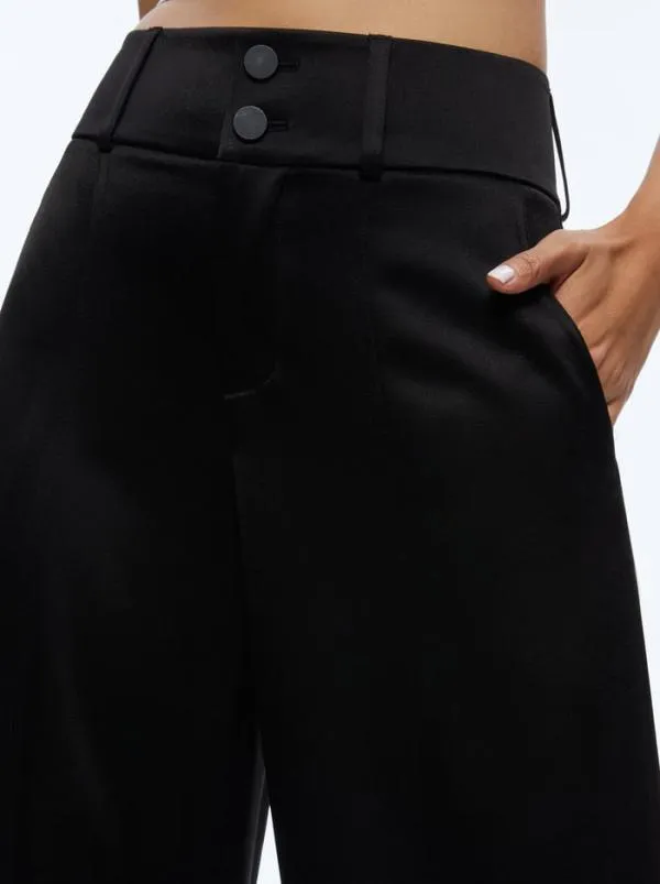Pants Women Alice Olivia MAME HIGH RISE WIDE LEG PANT Black