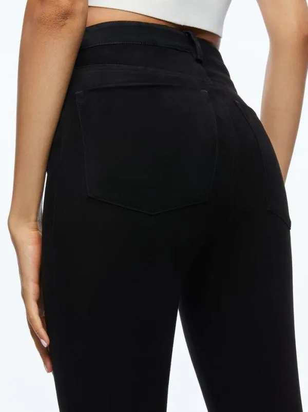 Pants Women Alice Olivia MIKAH SINGLE BUTTON SUEDE PANT Black