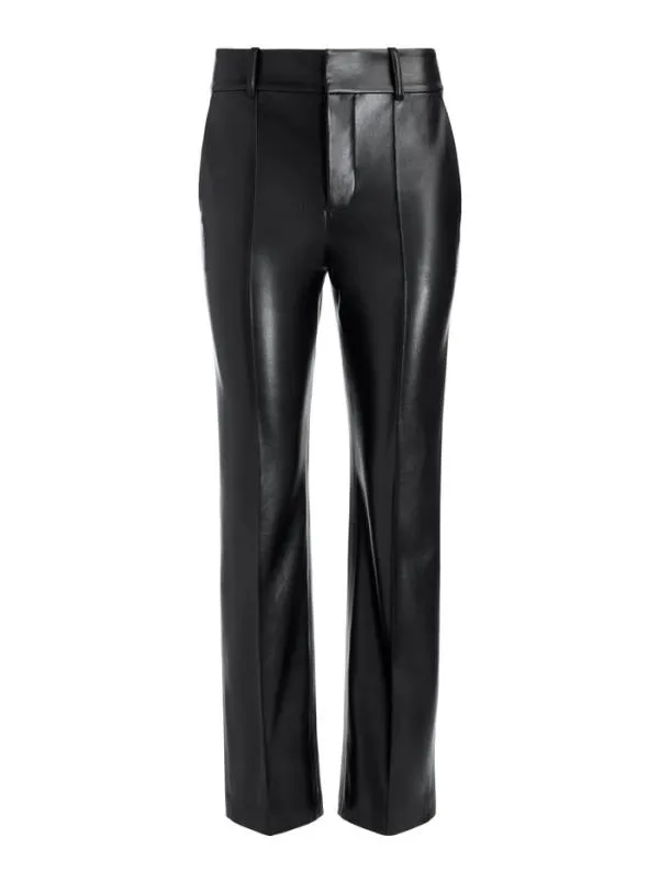 Pants Women Alice Olivia MING VEGAN LEATHER ANKLE PANT Black
