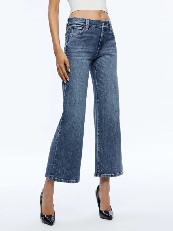 Pants Women Alice Olivia ROXIE KICK FLARE JEAN Brooklyn Blue