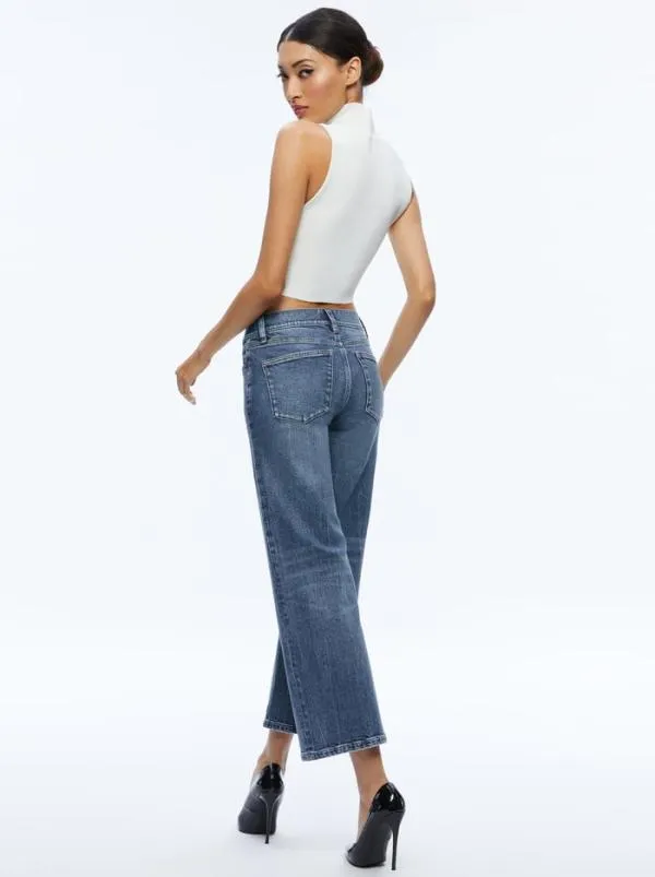 Pants Women Alice Olivia ROXIE KICK FLARE JEAN Brooklyn Blue