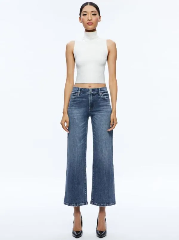 Pants Women Alice Olivia ROXIE KICK FLARE JEAN Brooklyn Blue