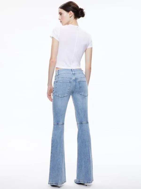 Pants Women Alice Olivia STACEY LOW RISE BELL BOTTOM JEAN Bay Blue