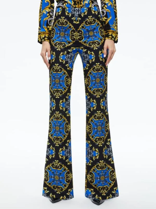 Pants Women Alice Olivia TEENY FIT FLARE BOOTCUT PANT Regal Romance Sapphire
