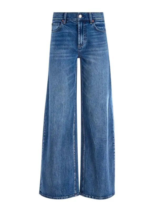 Pants Women Alice Olivia TRISH MID RISE BAGGY JEAN Brooklyn Blue