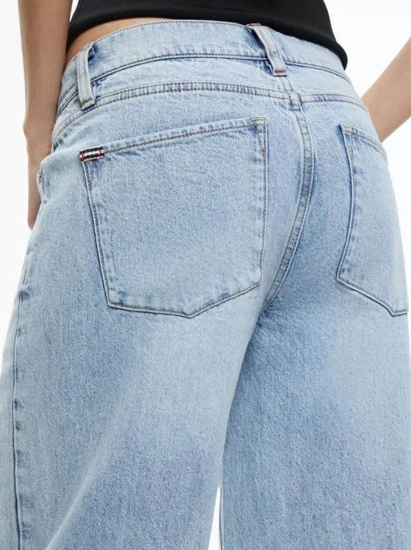 Pants Women Alice Olivia TRISH MID RISE BAGGY JEAN Rockstar Blue
