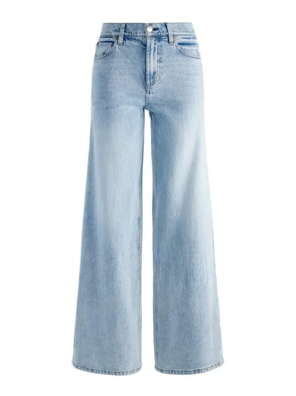 Pants Women Alice Olivia TRISH MID RISE BAGGY JEAN Rockstar Blue