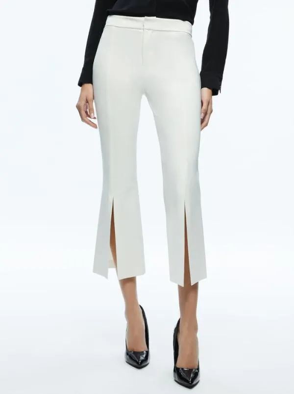 Pants Women Alice Olivia WALKER SLIT HEM PANT Off White