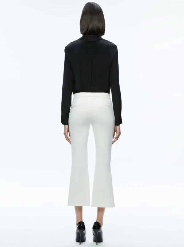 Pants Women Alice Olivia WALKER SLIT HEM PANT Off White