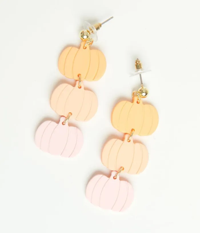 Pastel Pumpkin Drop Earrings AccessoriesHalloween Unique Vintage Accessories Pastel Pumpkin Drop Earrings AccessoriesHalloween Unique Vintage Accessories
