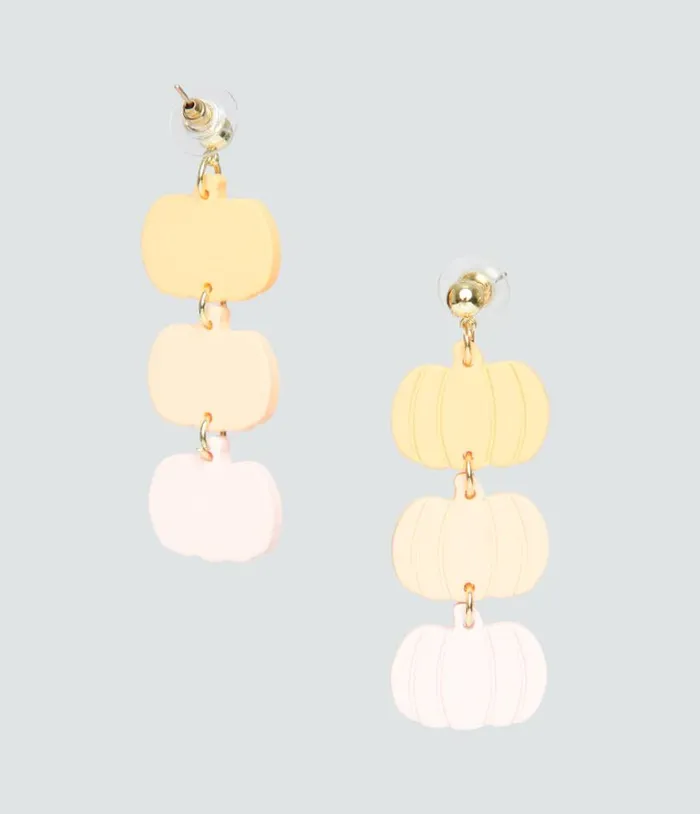 Pastel Pumpkin Drop Earrings AccessoriesHalloween Unique Vintage Accessories