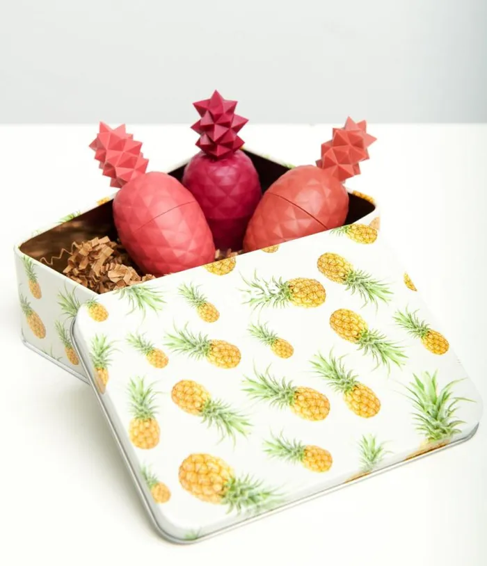 Pineapple Tinted Lip Balm Set Accessories Unique Vintage Beauty