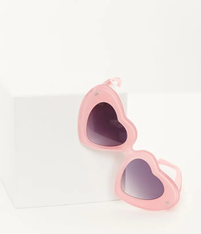 Pink Heart Sunglasses Accessories Unique Vintage Sunglasses