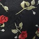 Plus Size 1950s Black and Red Rose Capulet Fit and Flare Dress DressesPlus Unique Vintage Fit and Flare