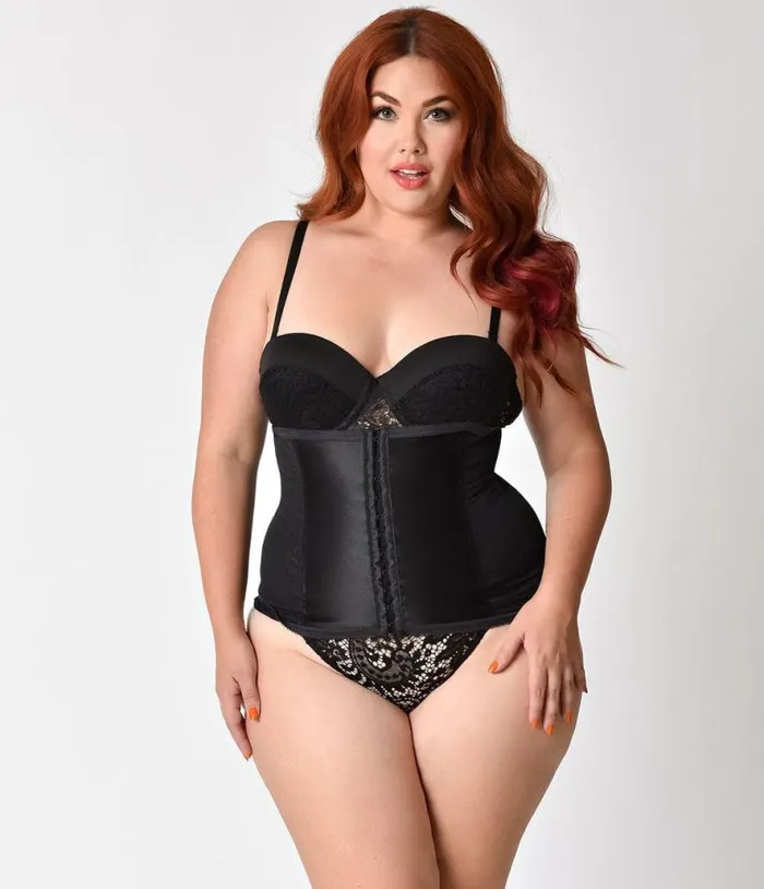Plus Size 1950s Black Stretch Power Mesh Waist Cincher Accessories Unique Vintage Lingerie and Shapewear Plus Size 1950s Black Stretch Power Mesh Waist Cincher Accessories Unique Vintage Lingerie and Shapewear