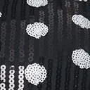 Plus Size Black and White Sequin Dot Lena Blouse ClothingPlus Unique Vintage Blouses