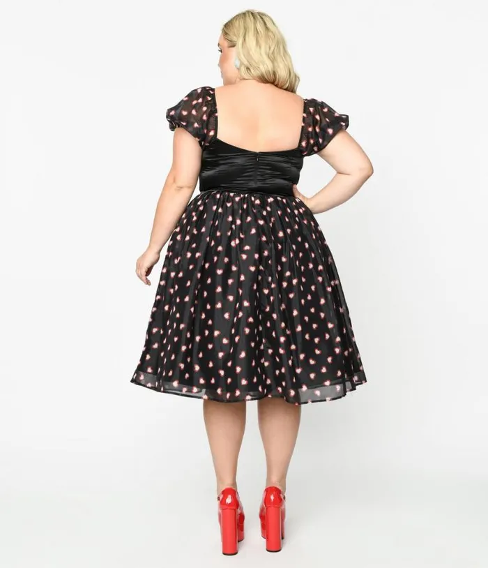 Plus Size Black Cupid039s Lover Swing Dress DressesPlus Unique Vintage Swing