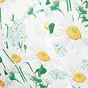 Plus Size White Daisy Print Sleeveless Blouse Dresses Unique Vintage Fit and Flare