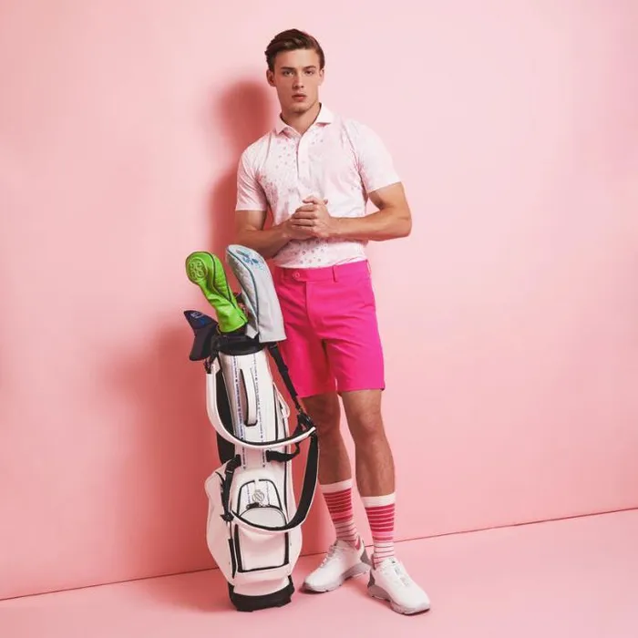 Polos and Shirts Men GFORE BORO PATCH TECH PIQU MODERN SPREAD COLLAR POLO Trifle