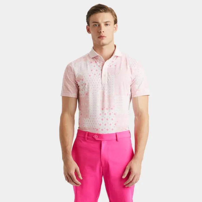 Polos and Shirts Men GFORE BORO PATCH TECH PIQU MODERN SPREAD COLLAR POLO Trifle