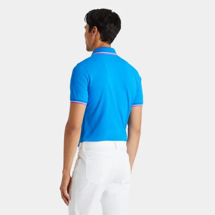 Polos and Shirts Men GFORE CONTRAST DUAL LINES BANDED SLEEVE TECH PIQU POLO Racer