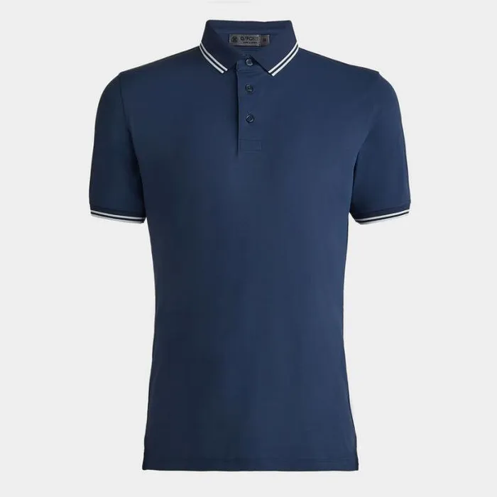 Polos and Shirts Men GFORE DUAL LINES BANDED SLEEVE TECH PIQU POLO Ink