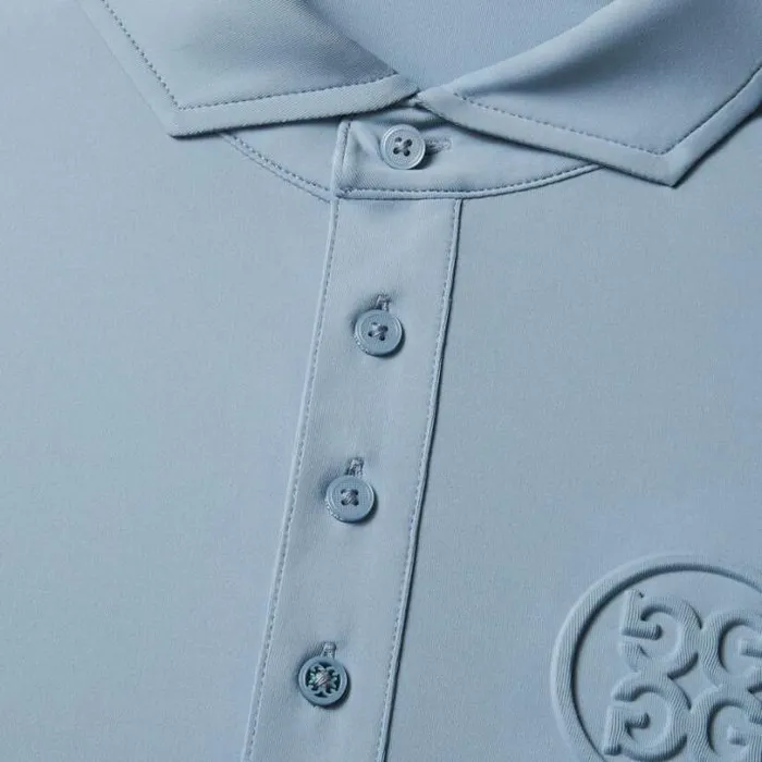 Polos and Shirts Men GFORE EMBOSSED CIRCLE G039S TECH JERSEY MODERN SPREAD COLLAR POLO Fjord