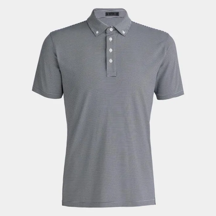 Polos and Shirts Men GFORE FEEDER STRIPE TECH JERSEY POLO Twilight
