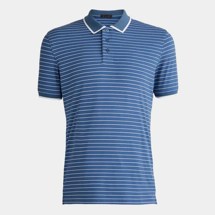 Polos and Shirts Men GFORE FINE LINE BANDED SLEEVE TECH PIQU POLO Slate