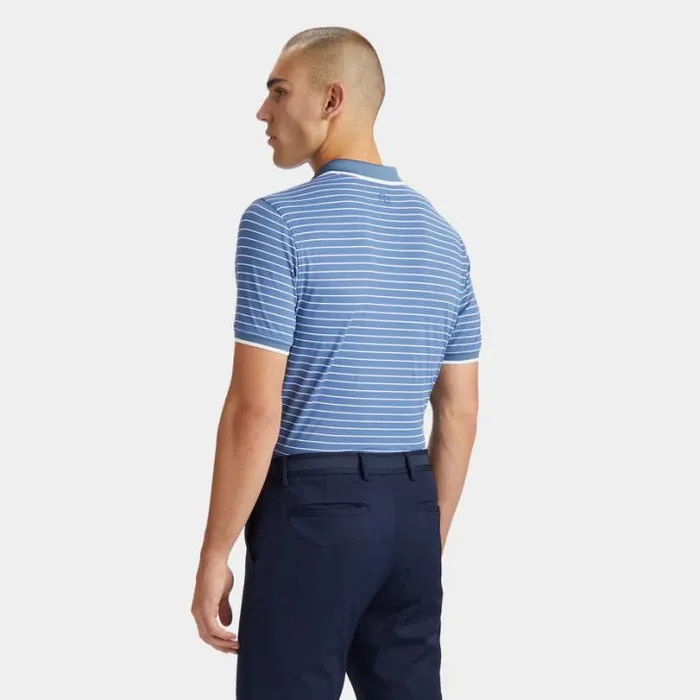 Polos and Shirts Men GFORE FINE LINE BANDED SLEEVE TECH PIQU POLO Slate