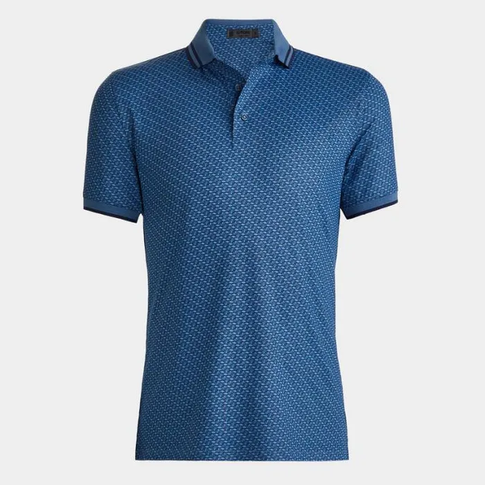Polos and Shirts Men GFORE G LINK BANDED SLEEVE TECH JERSEY POLO Slate