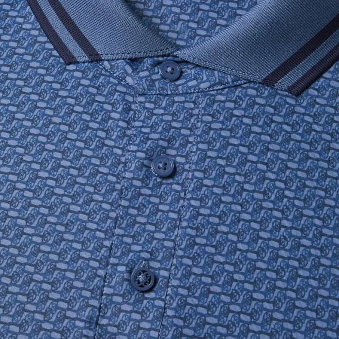 Polos and Shirts Men GFORE G LINK BANDED SLEEVE TECH JERSEY POLO Slate