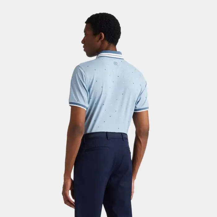 Polos and Shirts Men GFORE MINI STARS BANDED SLEEVE TECH PIQU POLO Fjord
