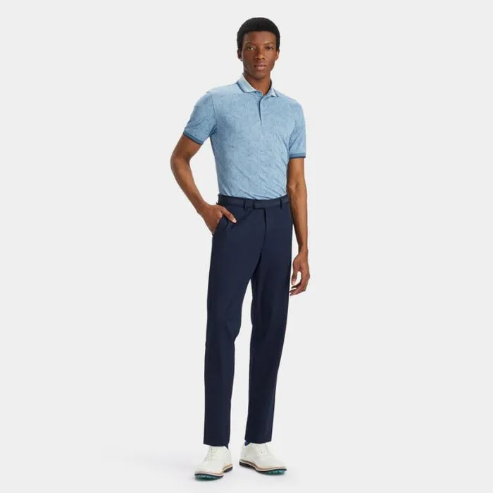 Polos and Shirts Men GFORE OUTLINE IRIS BANDED SLEEVE TECH PIQU POLO Drizzle