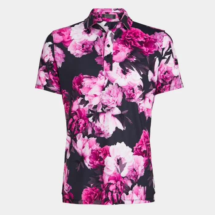 Polos and Shirts Men GFORE PHOTO FLORAL TECH JERSEY MODERN SPREAD COLLAR POLO Onyx Polos and Shirts Men GFORE PHOTO FLORAL TECH JERSEY MODERN SPREAD COLLAR POLO Onyx