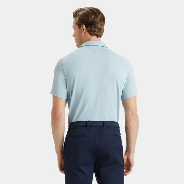 Polos and Shirts Men GFORE RIB GUSSET TECH PIQU MODERN SPREAD COLLAR POLO Drizzle