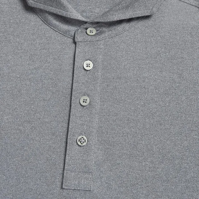 Polos and Shirts Men GFORE RIB GUSSET TECH PIQU MODERN SPREAD COLLAR POLO Heather Grey