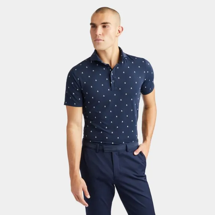 Polos and Shirts Men GFORE SKULL and T039S ICE NYLON MODERN SPREAD COLLAR POLO Twilight