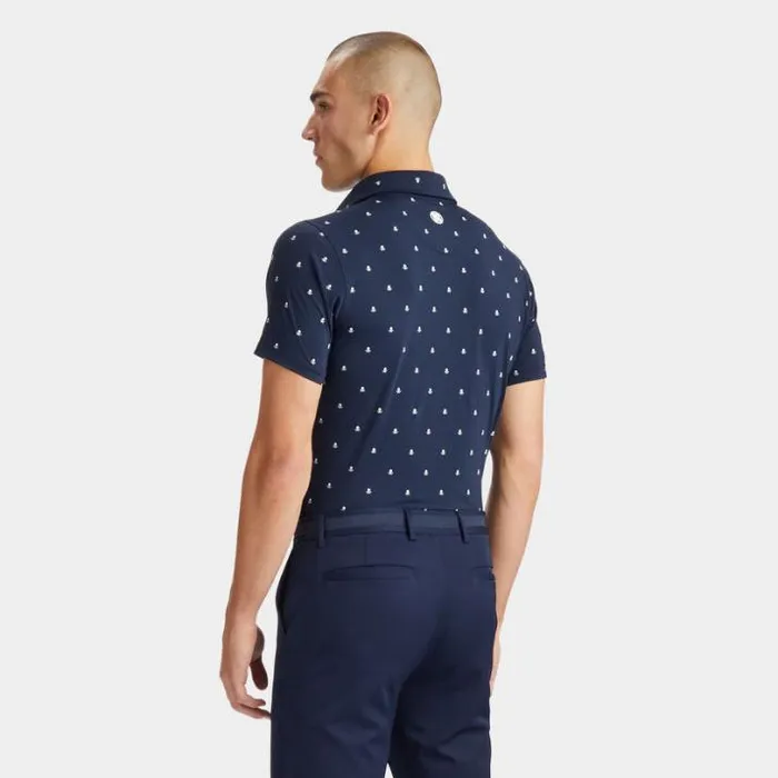 Polos and Shirts Men GFORE SKULL and T039S ICE NYLON MODERN SPREAD COLLAR POLO Twilight