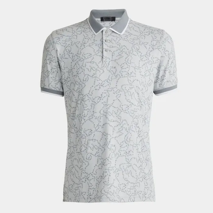 Polos and Shirts Men GFORE STAR DUST BANDED SLEEVE TECH JERSEY POLO Nimbus Polos and Shirts Men GFORE STAR DUST BANDED SLEEVE TECH JERSEY POLO Nimbus
